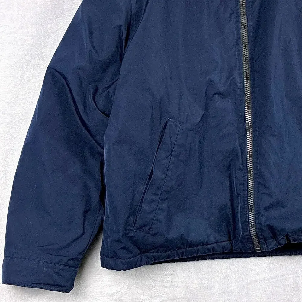 VTG Polo Ralph Lauren Jacket Men XXL Navy Pony Fleece Lined Stowaway Hood 90s